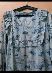 Blue Blouson tunic