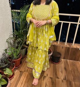 Embroidered Green Tunic Top XL