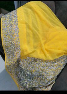 Beautiful yellow saree