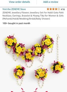 Brand New Haldi Jewellery Set
