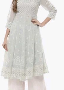 Rangriti Women Green Ethnic Anarkali and Dupatta