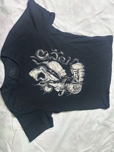 Graphic Print Black T-shirt