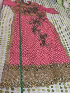 Coral Beaded Kurta
