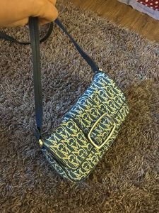 Mango Denim Print Baguette