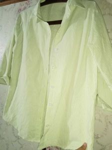 Striped Light Green Shirt