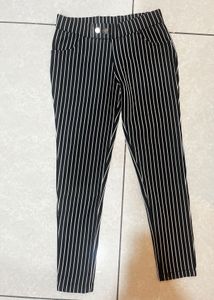 Striped Black & White Pants