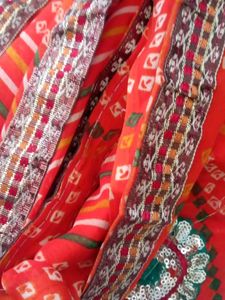 Festive Orange Saree - new