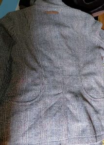 Checkered Peacoat coat women