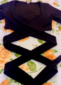 stylish new Black crop top with tag....