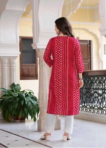 Red Printed Kurti