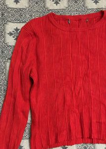 Red Cropped Sweater