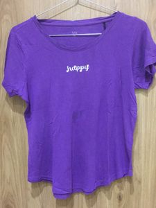 Purple 'Happy' Tee