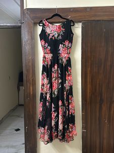 Black Floral Maxi Dress
