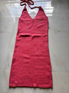 Pink Halter Neck Dress