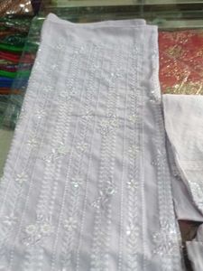 Lavender Embroidered Salwar Kameez Fabric