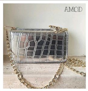 Universal Silver And Gold Croc Sling