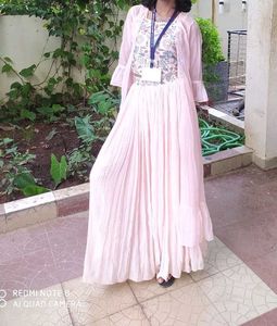 Teenage Girls Pretty Baby Pink Dress With Jacket