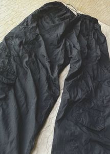 Black Cargo Parachute Pants