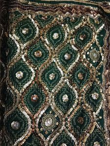 Emerald Green Embellished Saree
