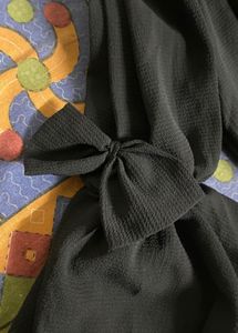 Black Off-Shoulder Ruched Crop Top with Bow Detail