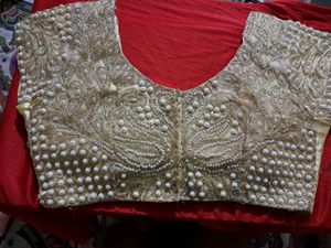 Embroidered Pearl Embellished Blouse