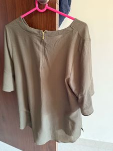 Olive Green Textured Top