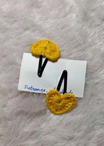 crochet heart hair clip ❤️