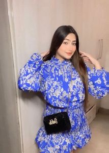 Blue Floral Mini Dress