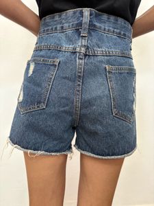 Distressed Denim Shorts