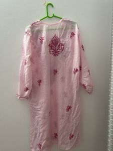 Pink Embroidered Kurta