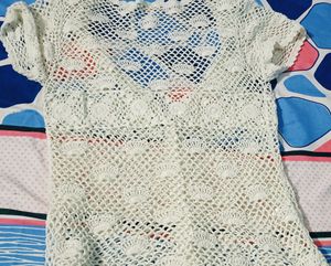White Crochet Top