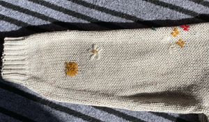 vintage unisex Embroidered Knit Sweater