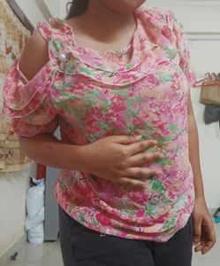 Pink Floral Top