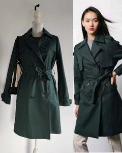 Elegant Green Trench Coat