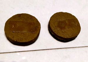 1&#34; SWASTIK MADE FROM COW DUNG..