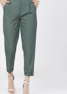 Green Relaxed Fit Trousers
