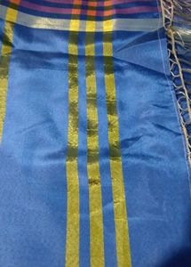 Elegant Blue Silk Blend Saree