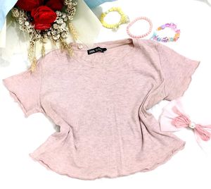 Pink And Peachy Color Cute Zara Top✨