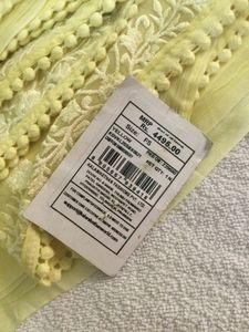 Yellow Chiffon Embroidery Saree