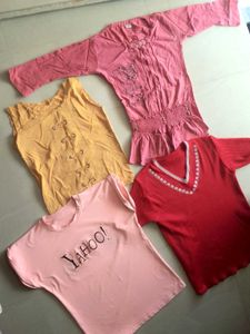 Combo Of 4 Stylish Tops/Tshirt