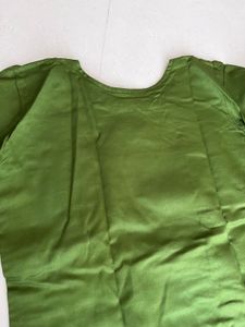 Green Satin Top