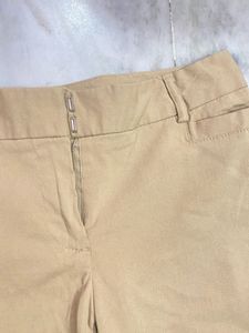 Khaki Flare Leg Trousers