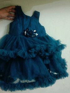 Elegant Blue Girls' Party Dress