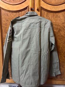 Olive Green Patch Shirt