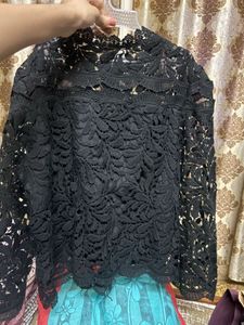 Elegant Black Lace Top