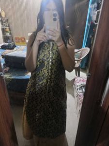 Partywear Kurta Skirt And Dupatta Set