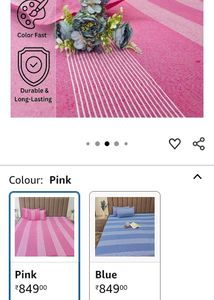 Pink Striped Bedsheet