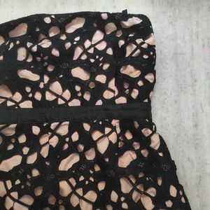 Lace Strapless Mini Dress