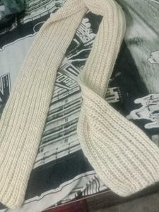 Knitted Cream Scarf
