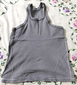 Grey Cotton Sleeveless Vest (Boy)